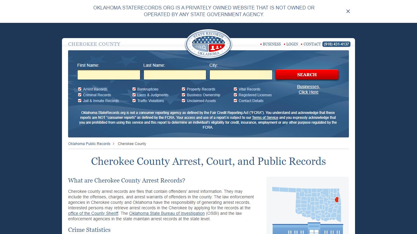 Cherokee County Arrest, Court, and Public Records