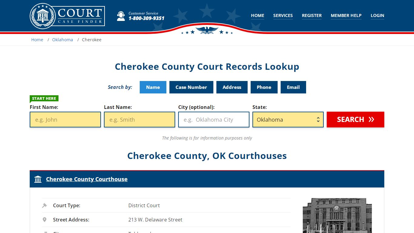 Cherokee County Court Records | OK Case Lookup